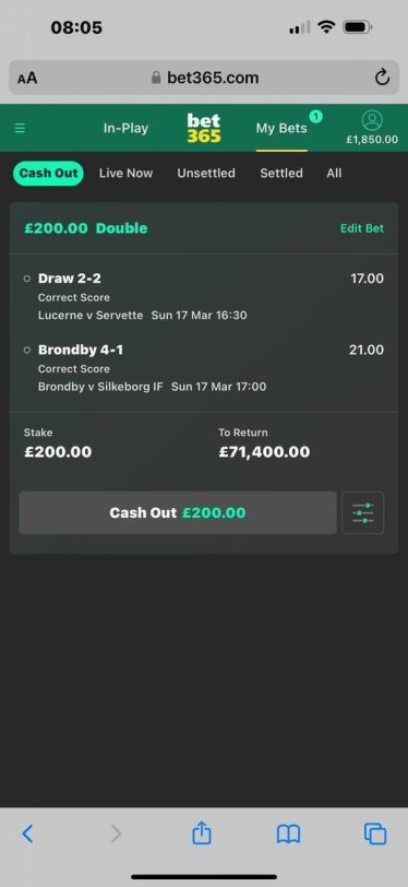 BET PLACED