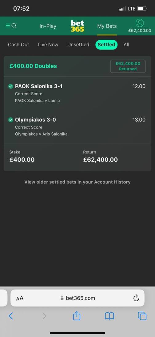 BET PLACED