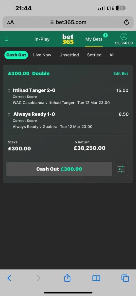 BET PLACED