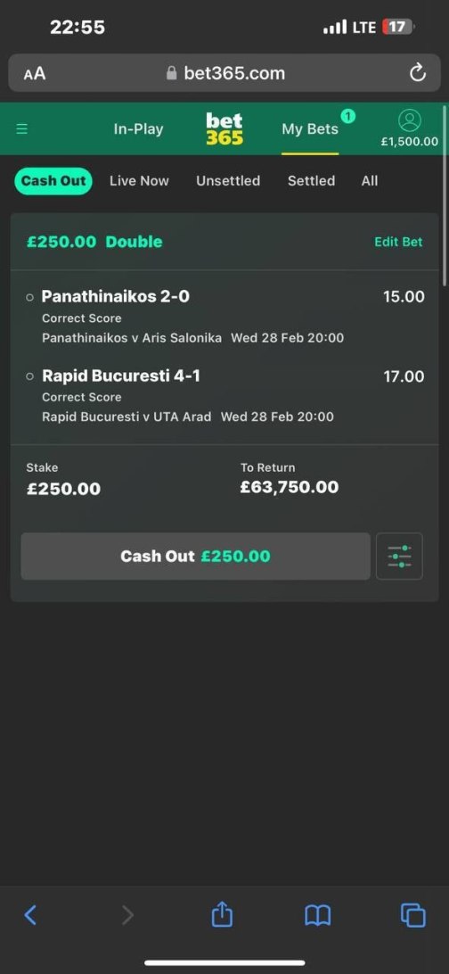 BET PLACED